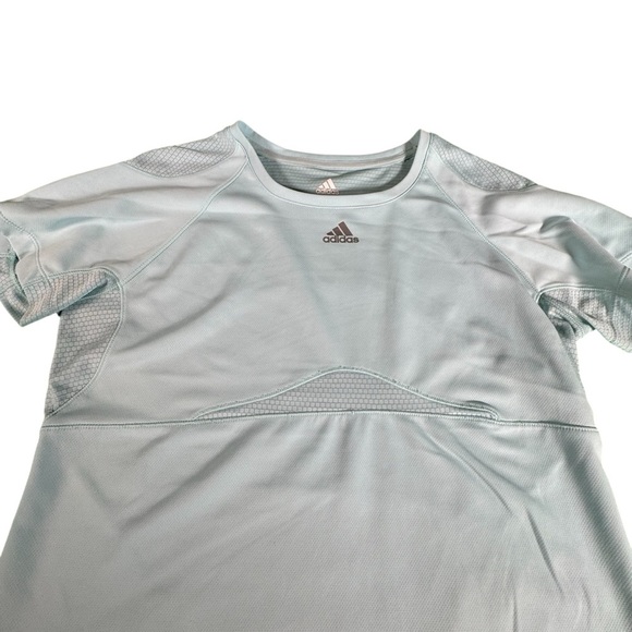 Adidas Women’s Running Shirt Medium Blue Short Sleeve Athletic Activewear Top - Picture 2 of 10